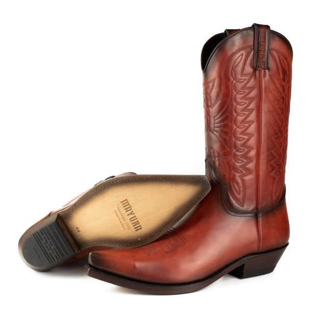 Country und Western Cowboy Stiefel für Herren und Damen 1920er Cognac Vintage