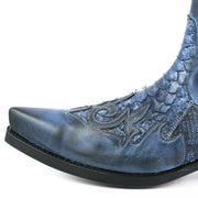 Mode Stiefel Herren Rock 2500 Blaues Modell |Cowboystiefel Europa