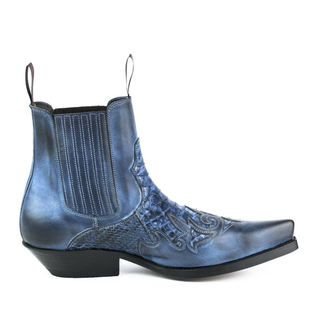 Mode Stiefel Herren Rock 2500 Blaues Modell |Cowboystiefel Europa