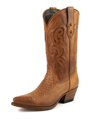 Alabama 2524 Cognac Cowboy Stiefel für Damen<br>