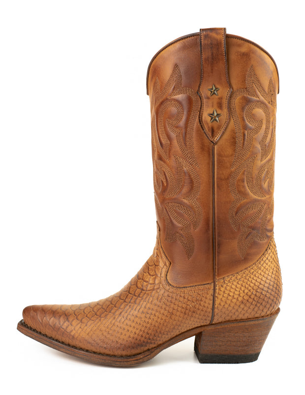 Alabama 2524 Cognac Cowboy Stiefel für Damen<br>