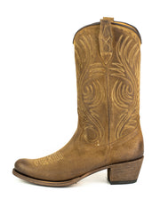 Cowboy stiefel für Damen Leder 2526 Braun